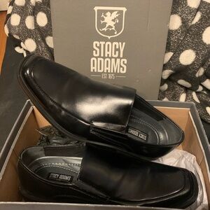 Stacy Adams® Cassidy Mens Moc-Toe Slip-On Leather Dress Shoes